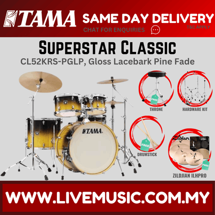 Tama Superstar Classic CL52KRS 5-Piece With Zildjian ILHPRO Cymbal Set - ( CL-52KRS )