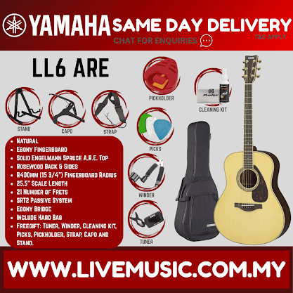 Yamaha LL6 ARE Original Jumbo Acoustic-Electric Guitar - ( LL6-ARE )