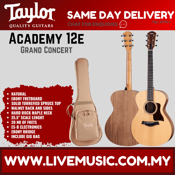 Taylor Academy 12e Grand Concert Acoustic Guitar w/Bag