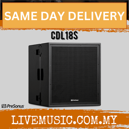 PreSonus CDL18s Dante-enabled 1x18 inch Active Subwoofer - Each (CDL-18S/CDL 18S)