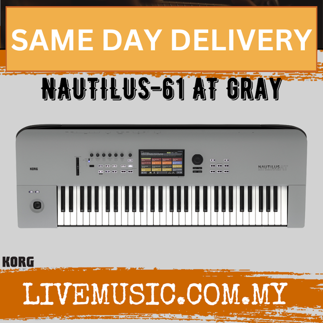 Korg Nautilus 61 AT 61-Key Workstation Keyboard - Gray (NAUTILUS61AT/NAUTILUS-61AT)