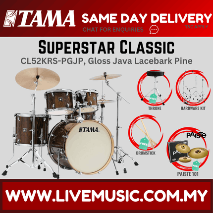 Tama Superstar Classic CL52KRS 5-Piece With Paiste101 Cymbal Set - ( CL-52KRS )