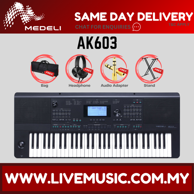 MEDELI AK603 61 KEYS KEYBOARD ( AK-603 / AK 603 )