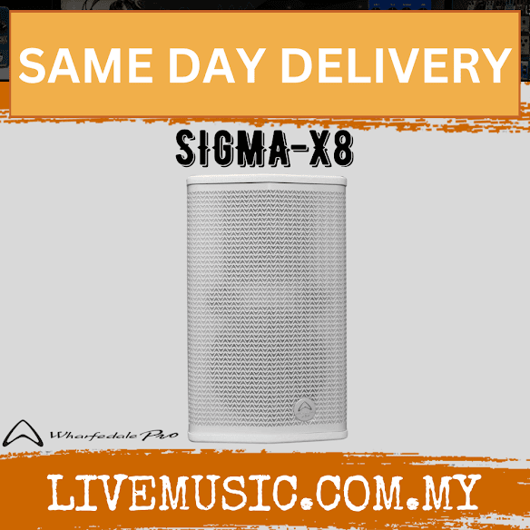 White cylindrical passive two-way speaker with textured grille and top rim