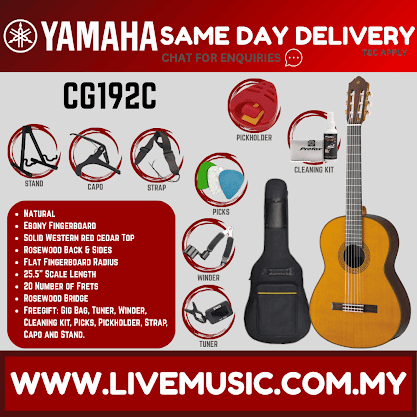 Yamaha CG192C Cedar Top Classical Guitar ( CG-192C )