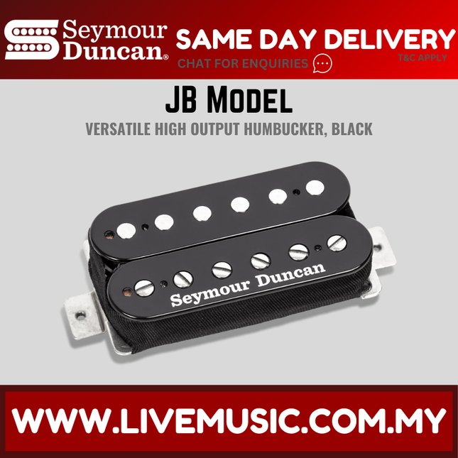 Seymour Duncan SH-4B JB Model Humbucker Pickup, Black (SH4)