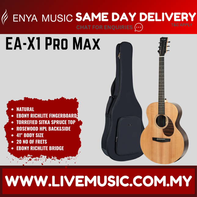 ENYA EA-X1 PRO MAX 41" Acoustic Guitar - Natural ( EAX1PROMAX EAX1 )