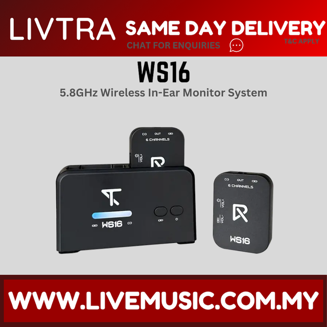 Livtra WS16 5.8GHz Wireless Audio In-Ear Monitor Transmission System