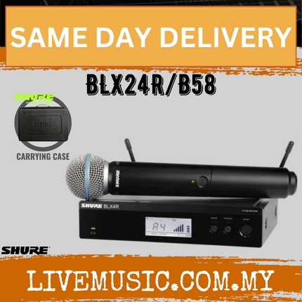 Shure BLX24R/B58 Handheld Wireless System, BLX4R Wireless Transmitter & BLX2/B58 Handheld Transmitter ( BLX24R-B58)