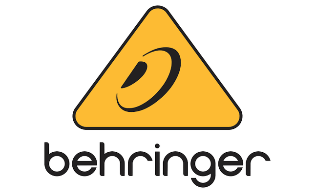 Behringer logo on yellow warning triangle