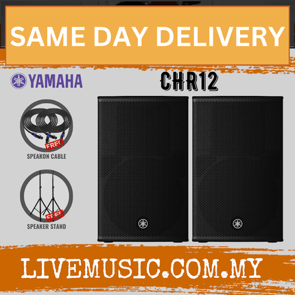 Yamaha CHR12 2-Way 1000W 12" Passive Loudspeaker w/Speaker Stand - Each / Pair ( CHR12 / CHR 12 )