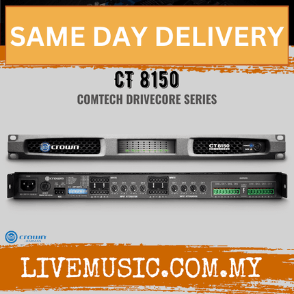 Crown CT 8150 Eight-channel, 125W @ 4Ω Power Amplifier ( CT8150 / CT-8150 )