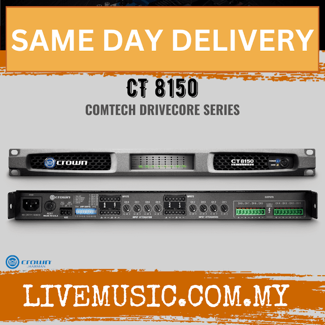 Crown CT 8150 Eight-channel, 125W @ 4Ω Power Amplifier ( CT8150 / CT-8150 )
