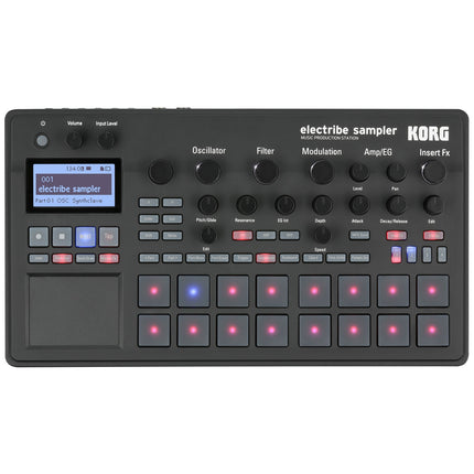Korg Electribe 2S Sampler Music Production Station Midi Controller- Black (ELECTRIBE2S/ELECTRIBE-2S)
