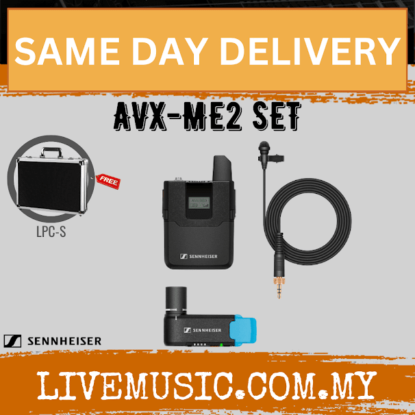 Sennheiser AVX-ME2 SET Digital Camera-Mount Wireless Omni Lavalier Microphone System (AVX ME2 / AVXME2)