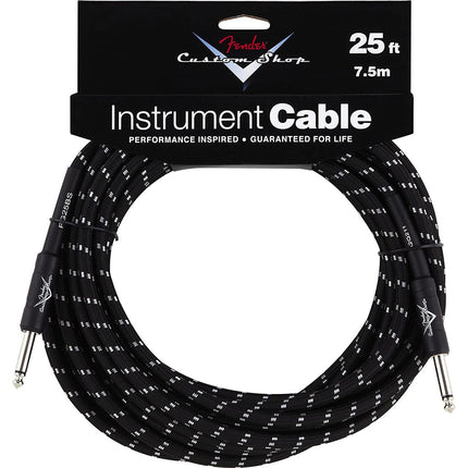 Fender Custom Shop Performance Series 25ft Instrument Cable - Black Tweed