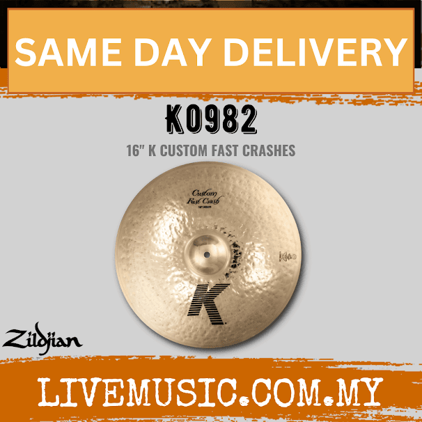 Zildjian 16" K Series Custom Fast Crash Cymbal (K0982)