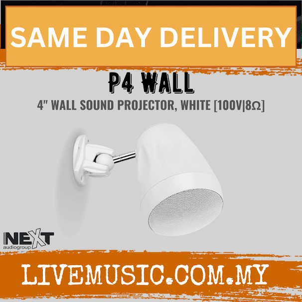 Next Audio P4 Wall 4? Wall Sound Projector, Black / White ( P4WALL / P4W / P4-WALL )