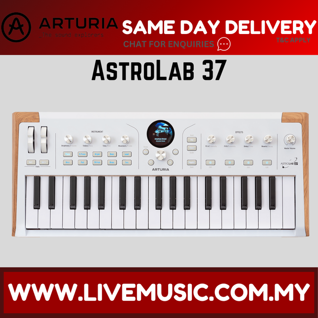 Arturia AstroLab 37 Stage Keyboard, White