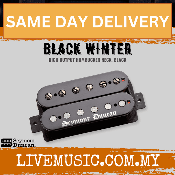 Seymour Duncan 11102-90-B Black Winter, High Output Passive Humbuckers Neck, Black