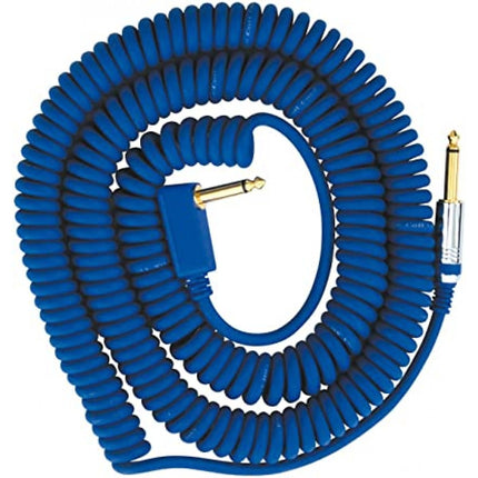 Vox VCC90 9M Vintage Coiled Guitar Cable - Blue (VCC-90/VCC 90)