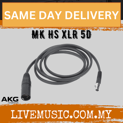 AKG MK HS XLR 5D Headset Cable for Cameras and Intercoms (MKHS XLR5D)