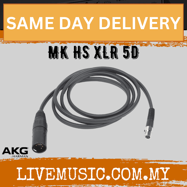 AKG MK HS XLR 5D Headset Cable for Cameras and Intercoms (MKHS XLR5D)