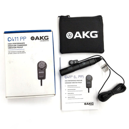 AKG C411 PP High-performance Miniature Condenser Vibration Pickup with MPAV standard XLR connector (AKG/C411PP)