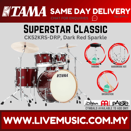 Tama Superstar Classic CK52KRS 5-Piece Drum Set Without Cymbal Set - ( NO CYMBAL ) ( CK-52KRS )