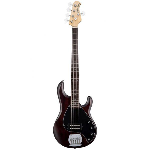 Sterling Ray5 Stingray 5-String Electric Bass Guitar Jatoba Fretboard - Walnut Satin (Ray-5/Ray 5)