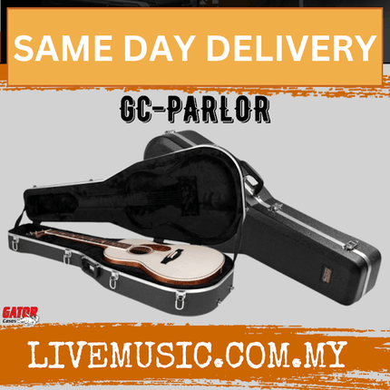 Gator GC-PARLOR Deluxe ABS Molded Case for Parlor Guitars (GCPARLOR)