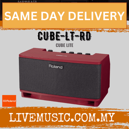 Roland CUBE Lite - 10 Watt, 3x3" Stereo Guitar Combo Amplifier - Red (CUBE-LT / CUBE-LITE )
