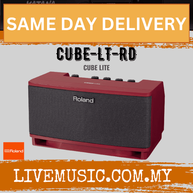 Roland CUBE Lite - 10 Watt, 3x3" Stereo Guitar Combo Amplifier - Red (CUBE-LT / CUBE-LITE )