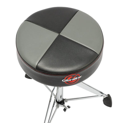 Gibraltar 9608RQPGB Pro Double Braced Round Throne, Grey/Black Quarter Panel (9608-RQPGB/9608 RQPGB)