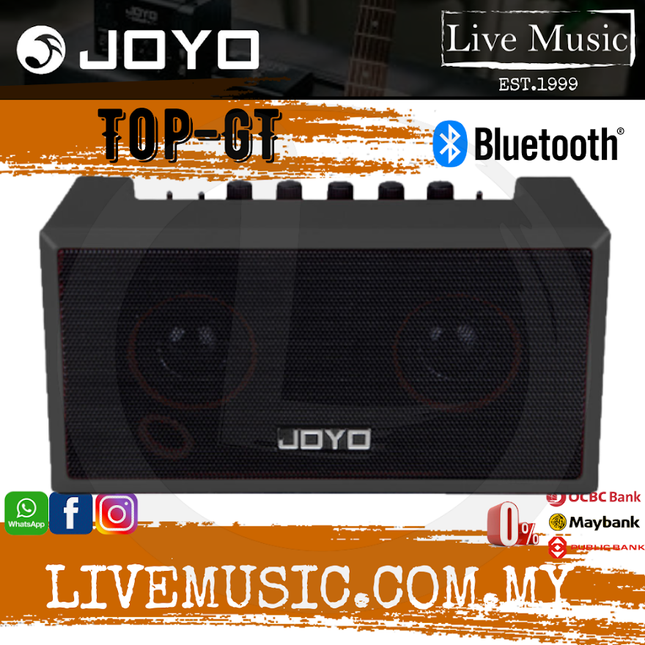 Joyo TOP-GT Amplifier Portable Desktop Guitar Mini Amp with Bluetooth 4.0 Speaker and Built-in Battery - Black ( TOPGT / TOP GT )