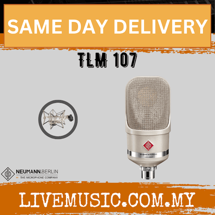 Neumann TLM 107 Studio Set Large-diaphragm Condenser Microphone - Matte Black/Nickle ( TLM107 / TLM-107 )