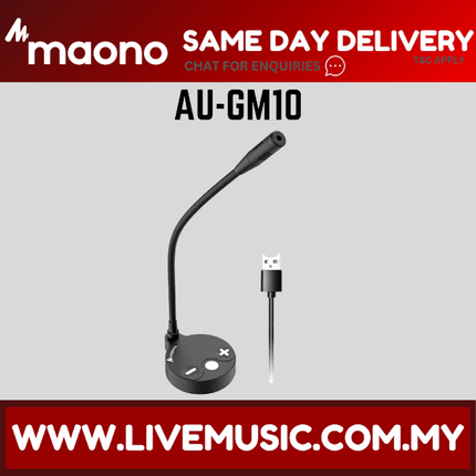 Maono AU-GM10 USB Cardiod Condenser Gooseneck Microphone ( AU GM10 / AUGM10 )