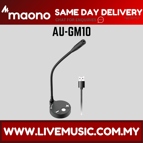 Maono AU-GM10 USB Cardiod Condenser Gooseneck Microphone ( AU GM10 / AUGM10 )