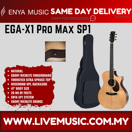 ENYA EGA-X1 PRO MAX SP1 41" Acoustic Guitar - Natural ( EGAX1PROMAXSP1 EGAX1 )