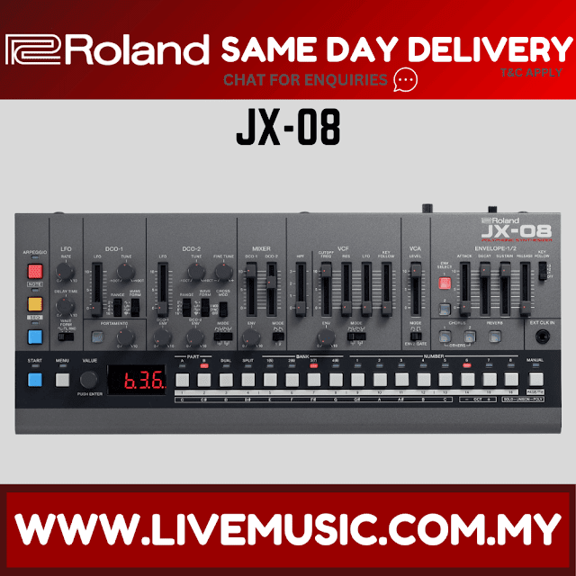 Roland JX-08 Boutique Series JX-8P Polyphonic Synthesizer Sound Module (JX08 JX 08)