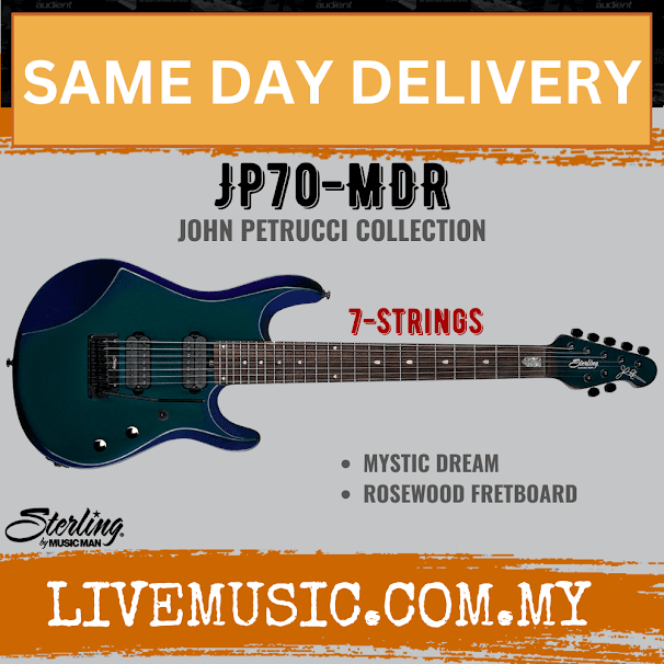 Sterling by Music Man JP70 MDR John Petrucci Signature 7-String Electric Guitar - Mystic Dream (JP-70/JP 70)