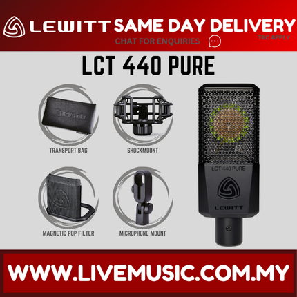 Lewitt LCT 440 Pure Single-Pattern, Large-Diaphragm Condenser Microphone (LCT-440 PURE/LCT440 PURE)