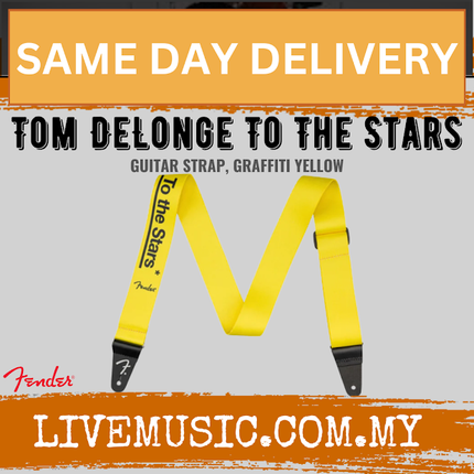 Fender Tom DeLonge To The Stars Guitar Strap, Graffiti Yellow