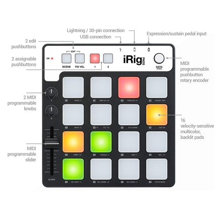 IK Multimedia iRig Pads - MIDI Groove Controller