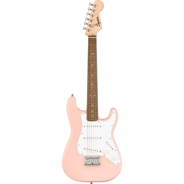 Squier Mini Stratocaster Electric Guitar, Laurel Fretboard - Shell Pink