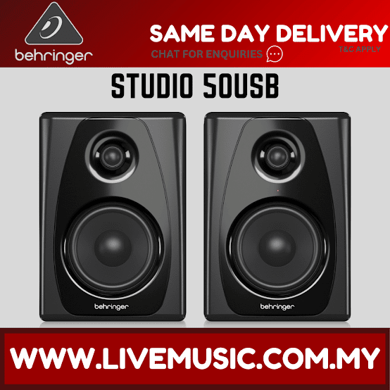 Behringer STUDIO 50USB 5" Powered Studio Monitors with USB ( STUDIO50USB / STUDIO-50USB )