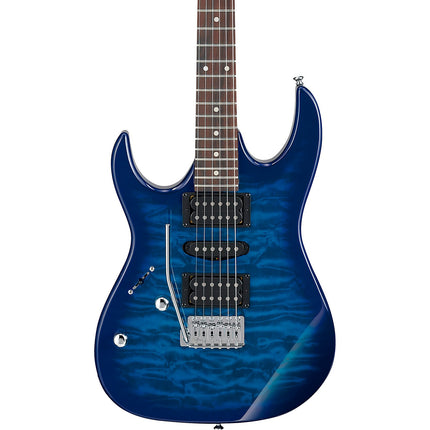 Ibanez Gio GRX70QAL-TBB Left-Handed Electric Guitar - Transparent Blue Burst (GRX70QA)