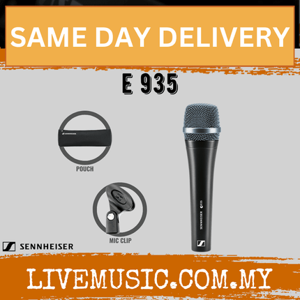 Sennheiser E 935 Cardioid Dynamic Vocal Microphone with FREE Mic Cable (E935/E-935)