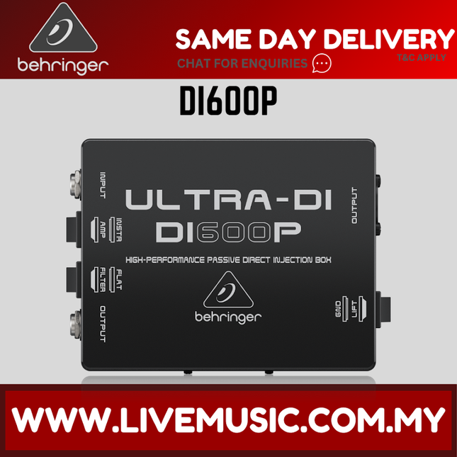 BEHRINGER ULTRA-DI DI600P 1 x 1/4" Passive DI Box ( DI-600P / DI 600P )