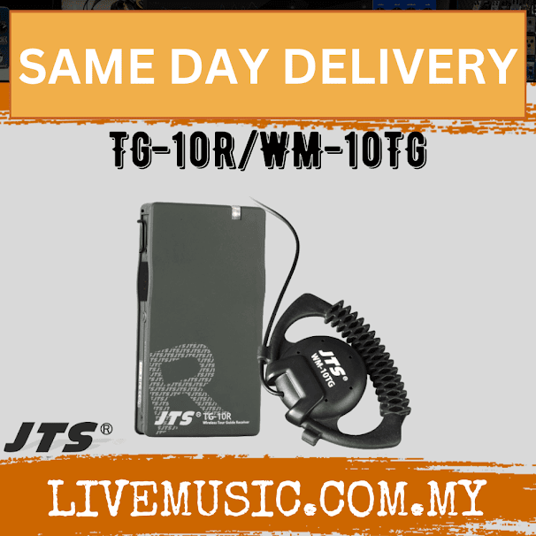 JTS TG-10R/WM-10TG Series Wireless Tour Guide Receiver with Single High Definition Earphone